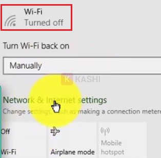 Tắt kết nối mạng