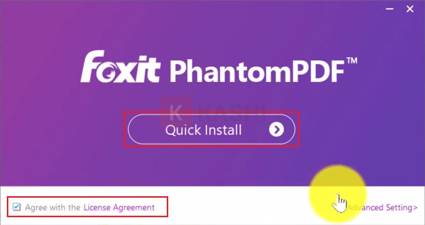 Chọn cài đặt nhanh