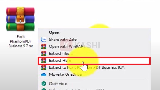 Giải nén file cài đặt
