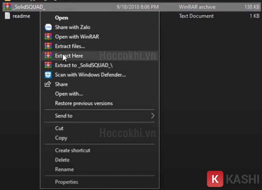 Giải nén SolidSQUAD
