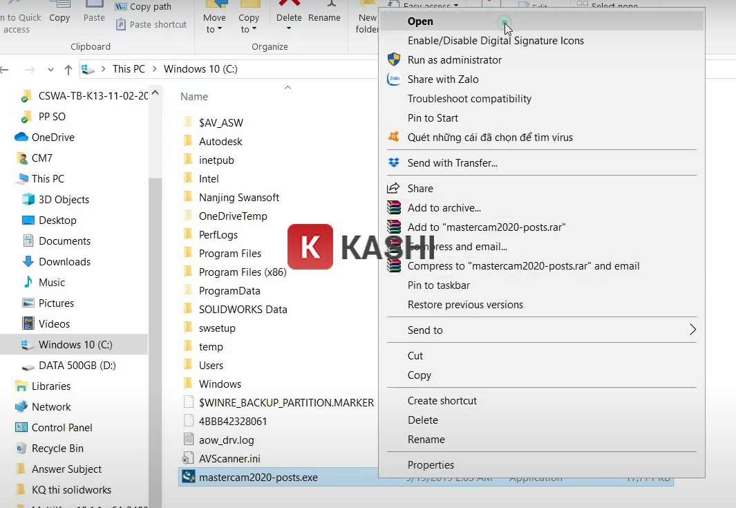 Chạy file cài đặt