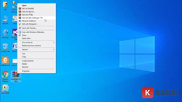 Giải nén file cài đặt