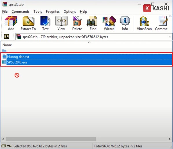 Giải nén file cài đặt
