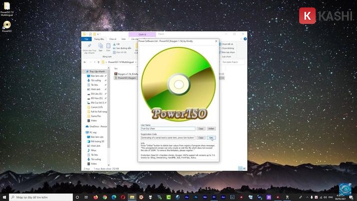 Kích hoạt PowerISO