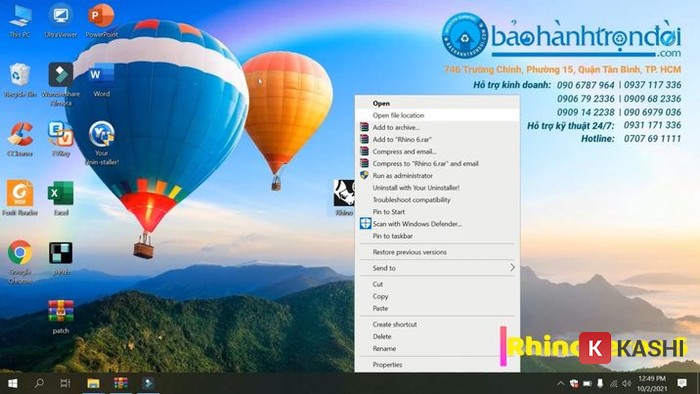 Open file location