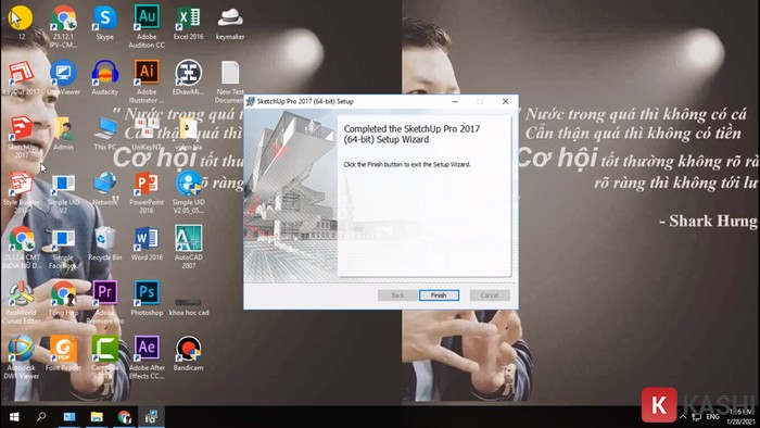 Click vào “Finish”