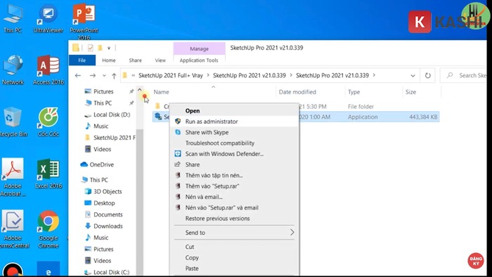 Chạy file “Setup”