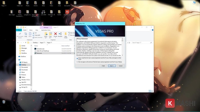 Chọn I have read và Next