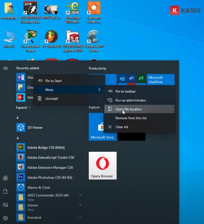 Tìm vị trí file Visio 2016