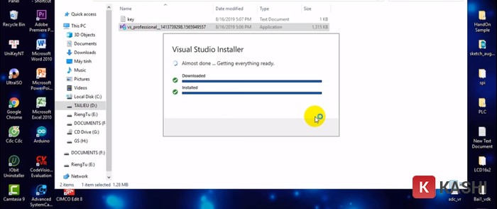 Giao diện màn hình khi cài đặt đặt phần mềm