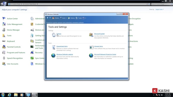 Tắt các tùy chọn trong Windows Defender