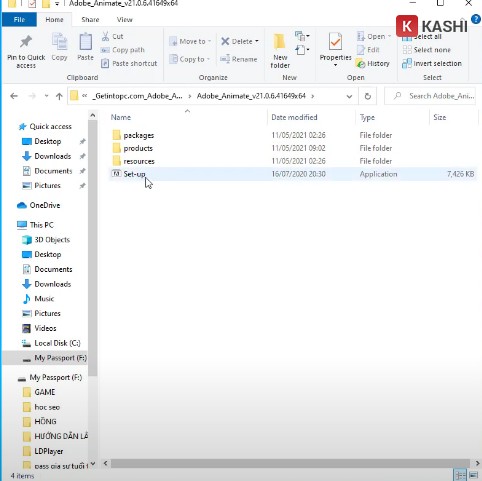 Chạy file cài đặt