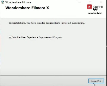 Khởi động Filmora X