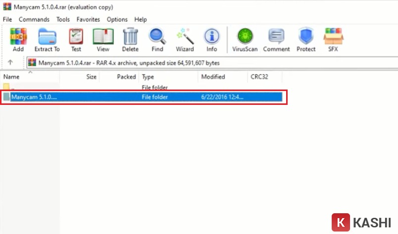 Mở thư mục Manycam 5.1.0.4.rar