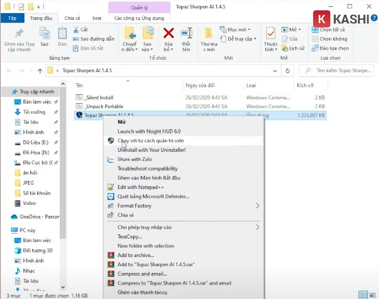 Chạy file cài đặt