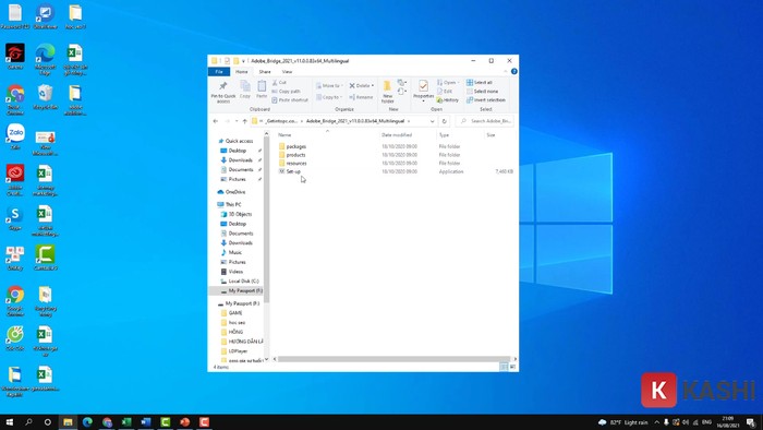Click để mở thư mục "Set-up"