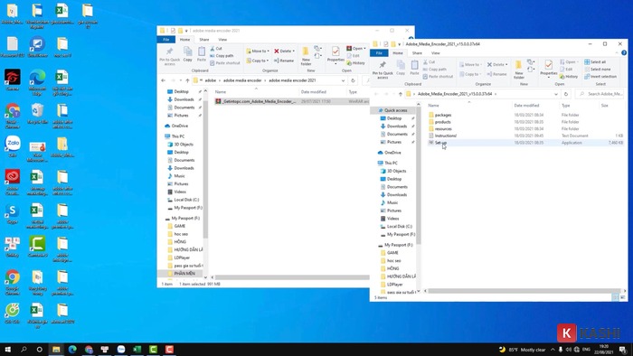 Chạy file "Set up"