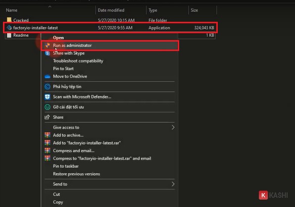 Chạy file cài đặt