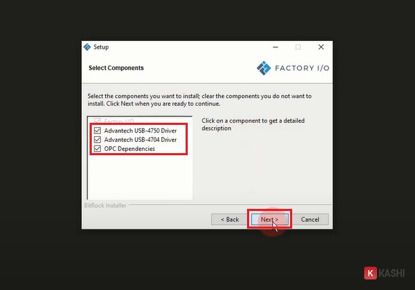 Chọn thành phần cài đặt