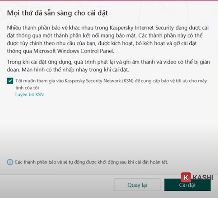 Nhấn “Cài đặt”