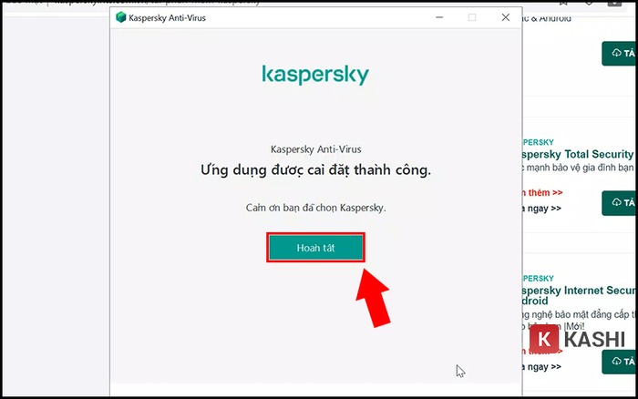 Cài đặt hoàn tất