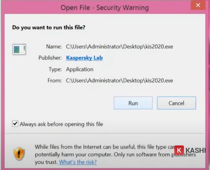 Nhấn chọn “Run”.