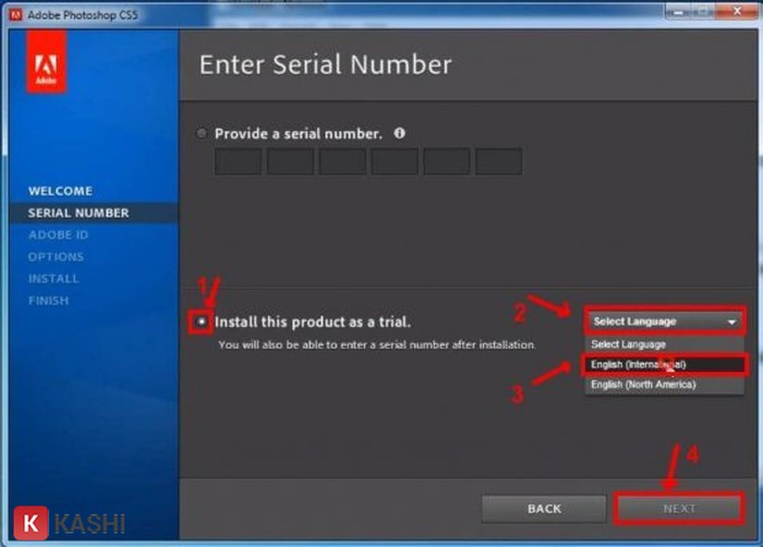 Thiết lập “serial number”