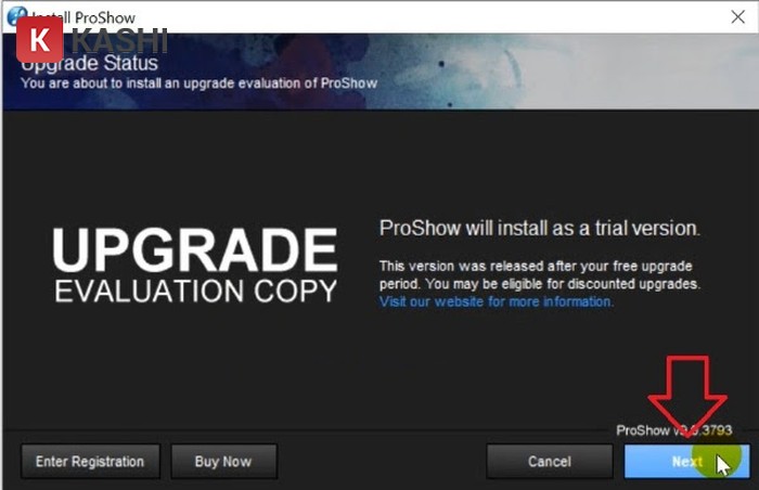 Upgrade -> Chọn tiếp "Next".