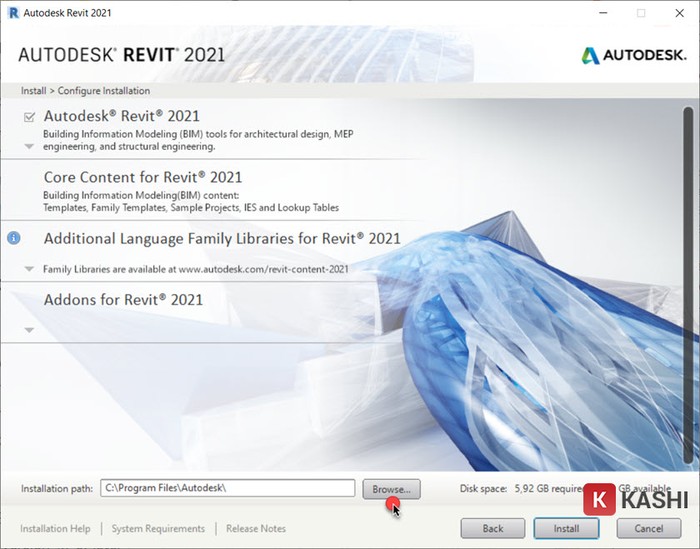 Chọn đơn vị và cài đặt