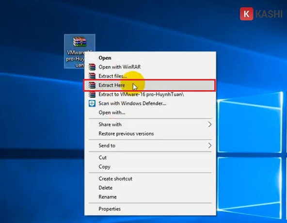 Giải nén file cài đặt