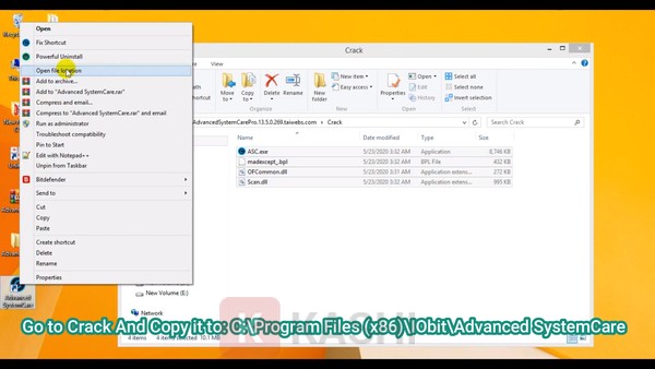 Mở thư mục cài đặt