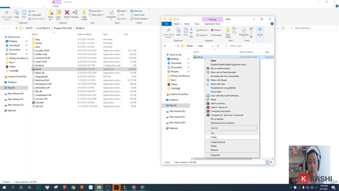 Sao chép file crack