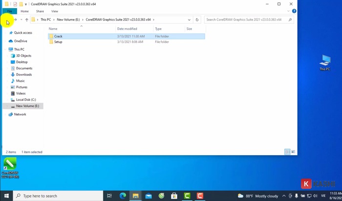 Mở thư mục Crack