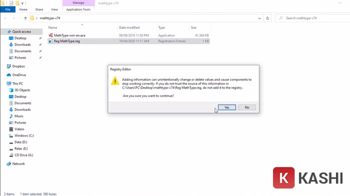 Chạy file kích hoạt