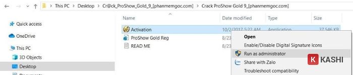 Chạy file Activation.exe