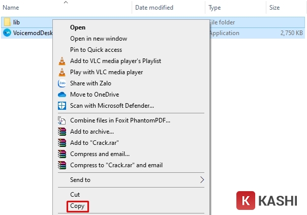 Sao chép file Crack