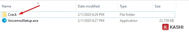 Mở thư mục Crack