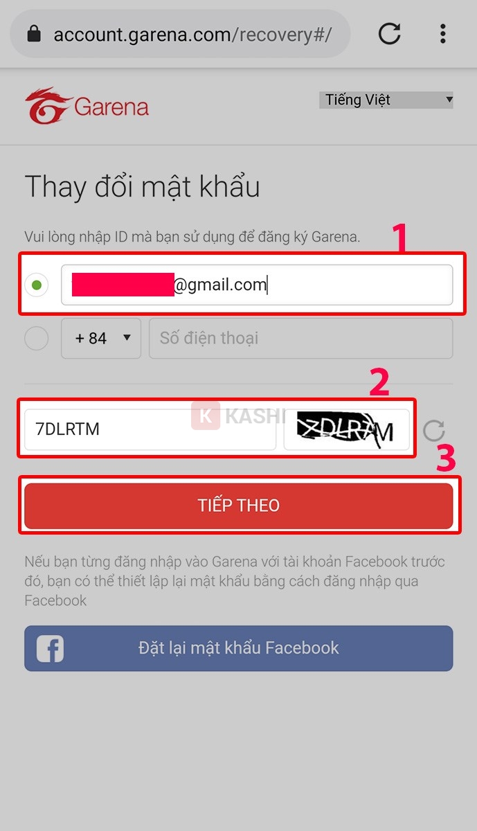 Nhập địa chỉ email