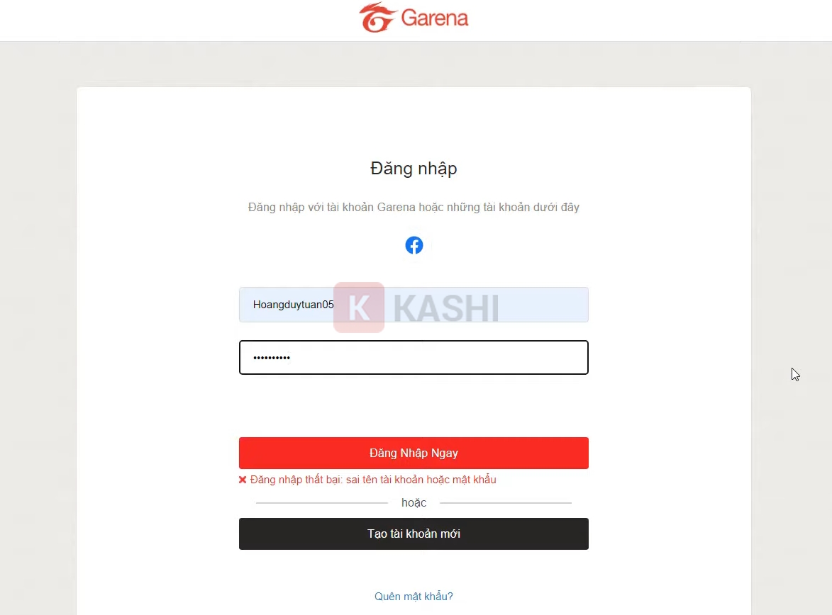 Đăng nhập tài khoản