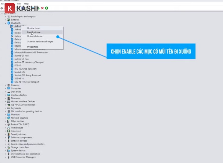 Kích hoạt Bluetooth