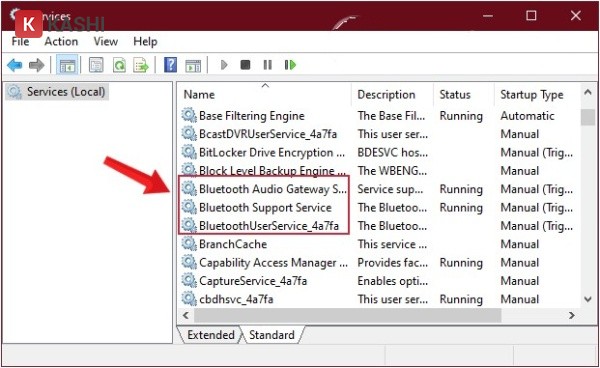 Tìm dịch vụ Bluetooth