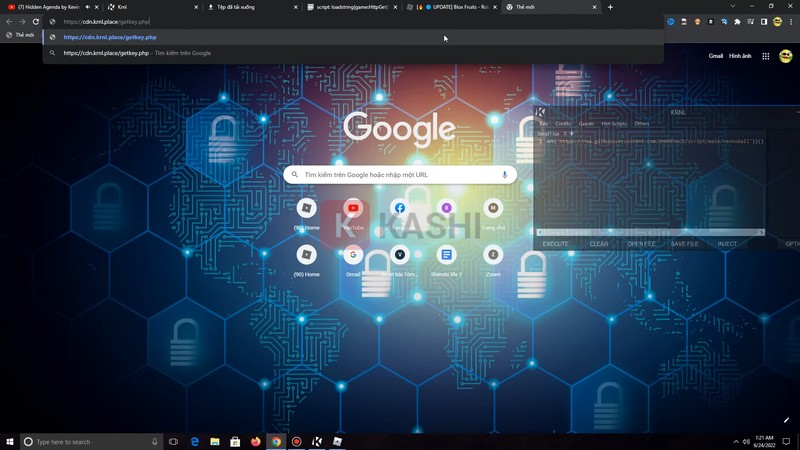 Dán Key vào Google