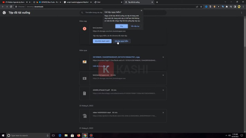 Giữ Tệp Nguy Hiểm