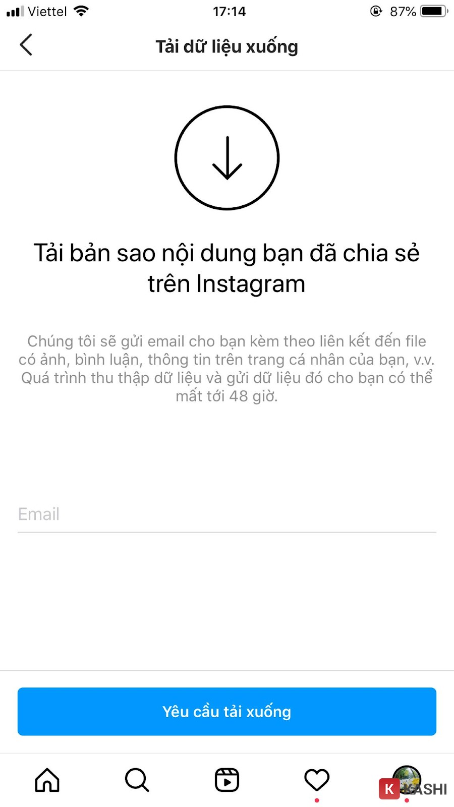 Nhập địa chỉ email