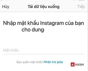 Nhập mật khẩu.