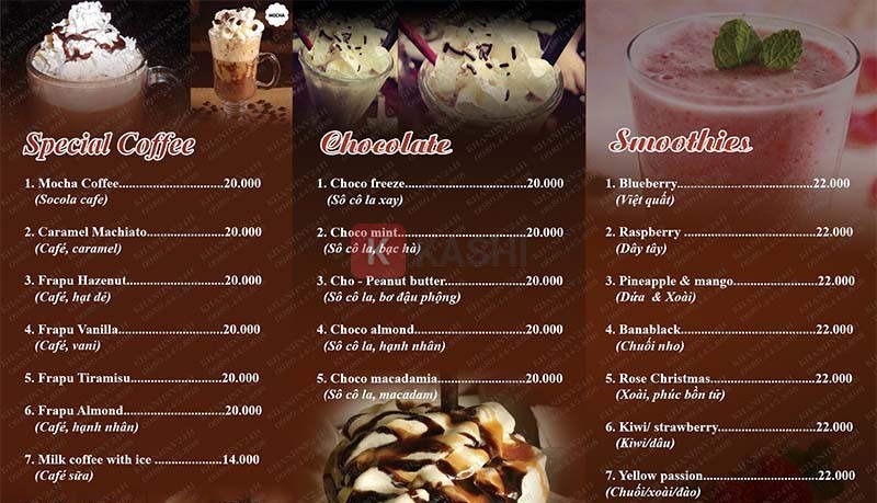 Xây dựng menu đồ uống hợp lý