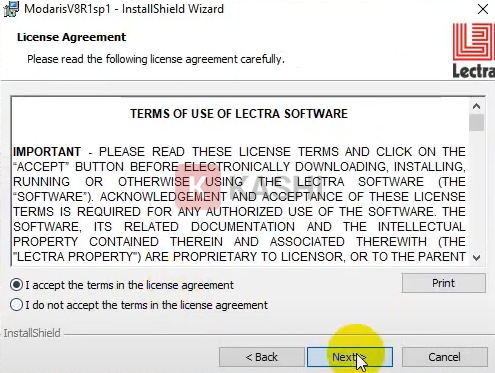 Đồng ý với điều khoản của phần mềm