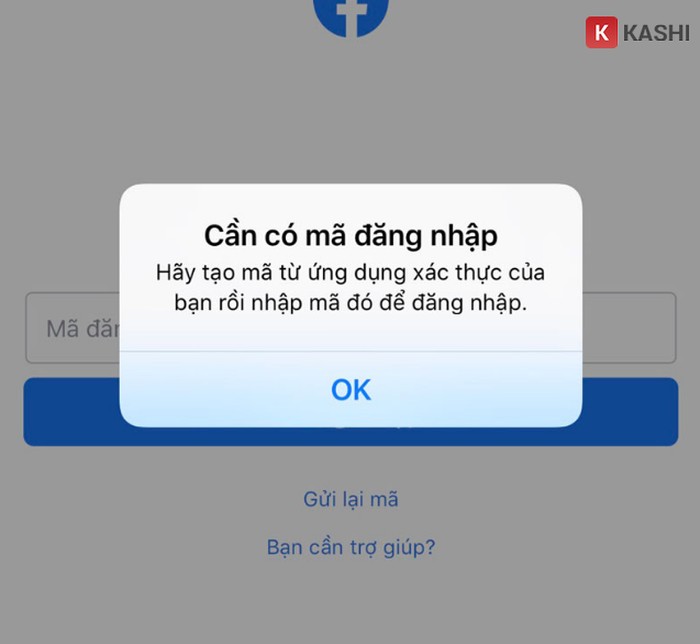 Minh họa mã 2FA Facebook