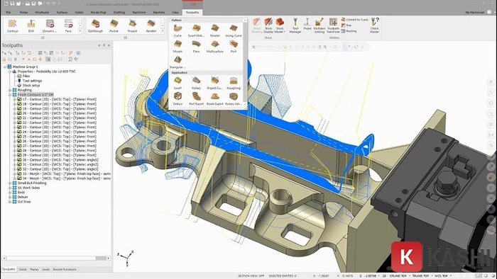 Giao diện làm việc Mastercam 2020