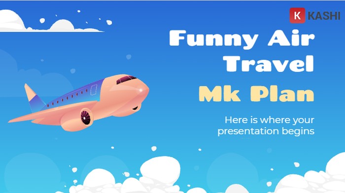 Bìa mẫu PowerPoint Funny Air Travel
